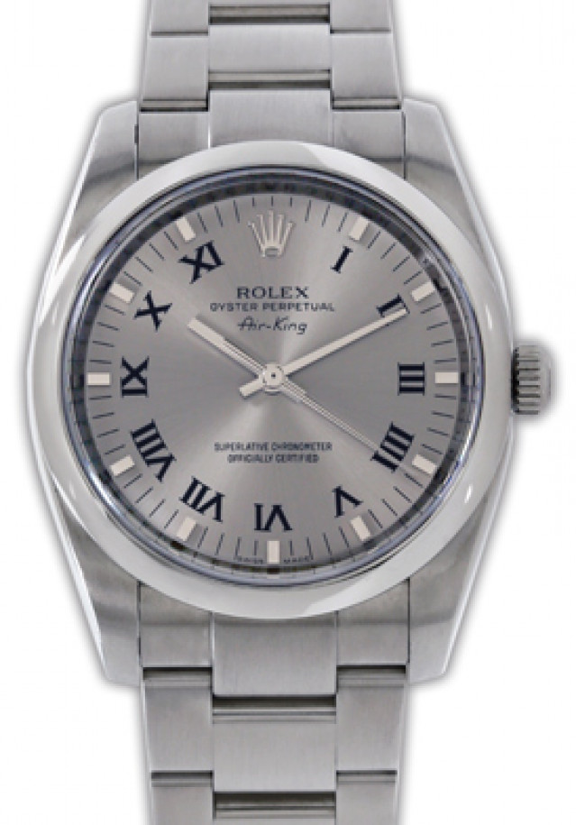 Rolex 114200 Steel on Oyster Steel with Black Roman & Silver Index